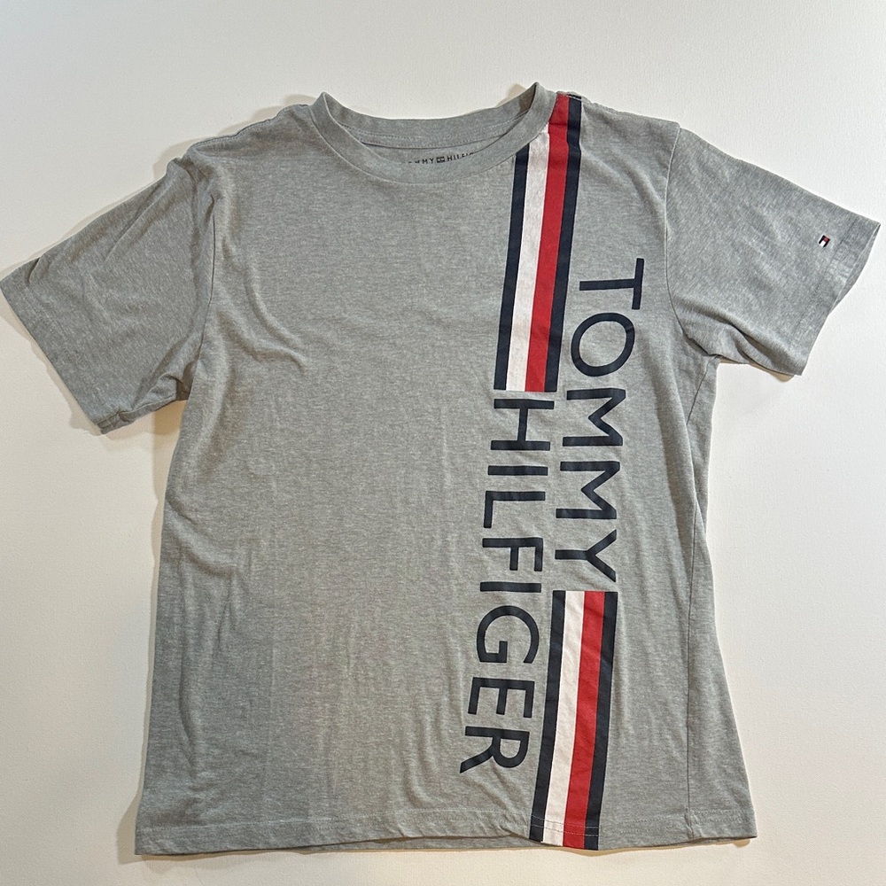 Tommy Hilfiger Gray Logo Graphic T-Shirt Women’s Size L